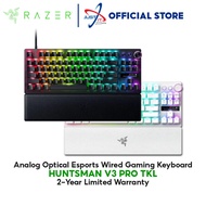 RAZER HUNTSMAN V3 PRO TKL ANALOG OPTICAL ESPORTS WIRED GAMING KEYBOARD - BLACK / WHITE