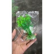 [QQ PET SHOP] AQUARIUM PLASTIC PLANT 4"H GREEN