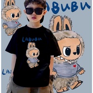 Labubu T-shirt พร้อมส่ง เสื้อยืดเด็ก ลาบูบู้ Labubu Pop Mart การ์ตูน ผ้าคอตตอน100%