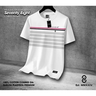 Seventy Eight Cool Adult Men's Distro T-Shirt Bandung Combed 24s Casual Comfortable Standard White