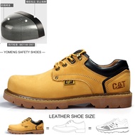 Caterpillar Safety Shoes Men and Women Steel Toe Boots Casual Shoes Leather Work Shoes Lightweight B