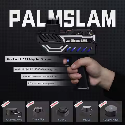 PALMSLAM Handheld Lidar Scanner Sensor Kit With ROS2 System microROS Control Support Multiple Mappin