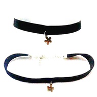 Choker Velvet Necklace Bronze Flower A | Handmade Necklace