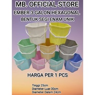 HEXAGONAL 3 GALLON BUCKET - UNIQUE 3 GALLON HEXAGONAL BUCKET BALDI AIR BESAR