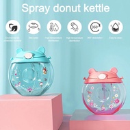 Bahagiha--Baby Water Bottle Donut Flask 500ml Cute Plastic Straw Cup Portable Cartoon Water Bottle