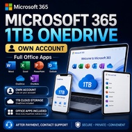 Microsoft 365 Office 365 1 Year | Own Account | 1TB OneDrive | Word Excel PowerPoint | Windows Mac i