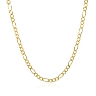 Nathalias NY สร้อยคอฟิกาโร ทองคำแท้ 10K ขนาด 3.0 มม Solid Figaro Chain in 10k Yellow Gold (3.0mm) 74