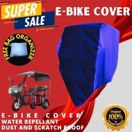 EBIKE THREE WHEELS WITH BACK PASSENGER SEAT AND ROOF COVER WATER REPELLANT SCRATCH &amp; DUST PROOF