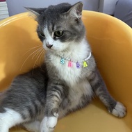 CUTE NAME CAT NECKLACE/ custom cat name necklace cat pearl necklace