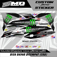 STRIPING STICKER YAMAHA JUPITER MX NEW 135 MONSTER ENERGY