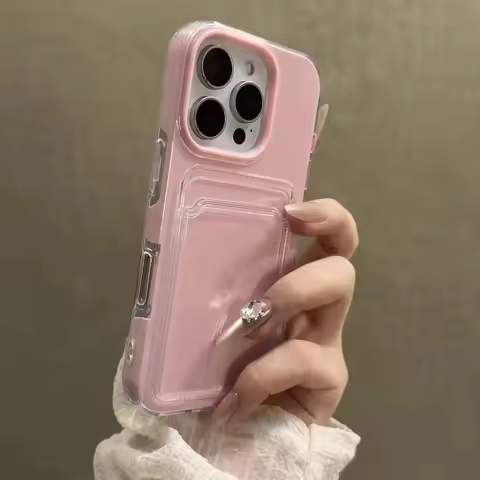 Luxury card case for iPhone 11 12 13 14 15 16 Pro Max Plus anti drop protective case