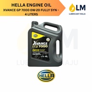 Hella XVANCE GP 7000 Engine Oil 0W-20 Fully Synthetic (4L) Minyak Hitam Kereta Proton Perodua Toyota