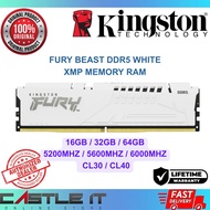 Kingston Fury Beast White DDR5 RAM 5200MHz 5600MHz 6000MHz CL30 CL40 16GB 32GB 64GB XMP Memory