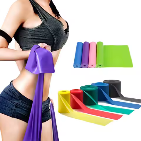 155cm Yoga Tension Band Resistance Bands Yoga Gym Elastic Gum Strength Pilates Cross Fit Rubber Pull