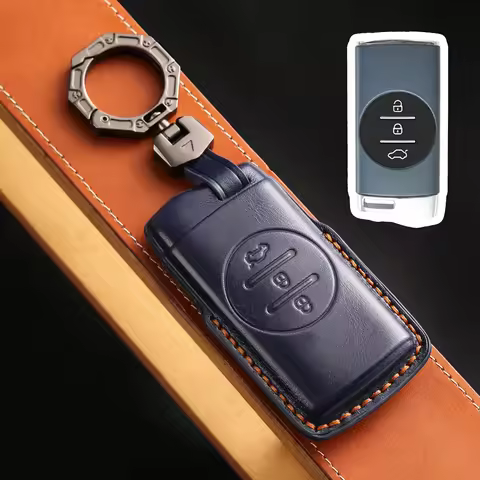 Leather Car Key Case Fob Cover Shell for Chery Tiggo 4 5X 7 Pro 8 Exeed Txl Tx Lx 2024 Accessories