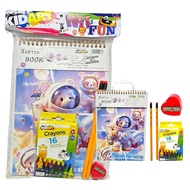 Kid Art Sketchbook, Crayon , Pencil nd Sharpener Set