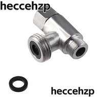 HECCEHZP Three Way Angle Valve, One in Two Out 304 Stainless Steel Water Pipe Diverter, Fasten 3/8 Inch and 1/2 Inch T-joint Three-way Adapter Water-tap