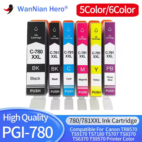 Compatible for PGI-780 CLI-781 pgi780 cli781 ink cartridge for Canon for PIXMA TR8570 TS9170 TS7180 