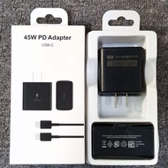 PD45W Super Fast Charger Set Type C UK/US Phone Adapter For Samsung Galaxy S23 S22 S24 Ultra A55 A35