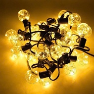 |DTP - Decorative String Lights with 25 Round Acrylic Bulbs G40 Width 7.5m| For Weddings, Events, Ca