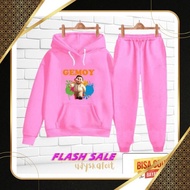 Ii-99 Do86 TY69 Children's Long Sleeve Hoodie Set with Gemoy Motif