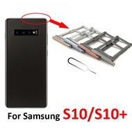 SIM Card Tray For Samsung S10 Plus S10+ G975F G975 G975N G975U G975W G975D Housing Micro SD Card Ada