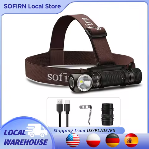Sofirn SP40 1200lm Bright Headlamp XPL LED EDC 18650 Rechargeable Headlight Outdoor Fishing Torch wi