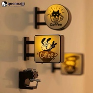 QUENNA Mini Luminous Lightbox Fridge Magnet Retro Coffee Style Magnetic Home Decoration Creative Hom