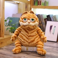 Fat Orange Plush Cat Stuffed Animals Toy Lifelike Yellow Tabby Cat Toy for Boys and Girls Children X