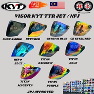 VISOR KYT NFJ KYT TTR JET ( VISOR SIANG & MALAM KYT NFJ TTR JET BRAND AKILA ORIGINAL )