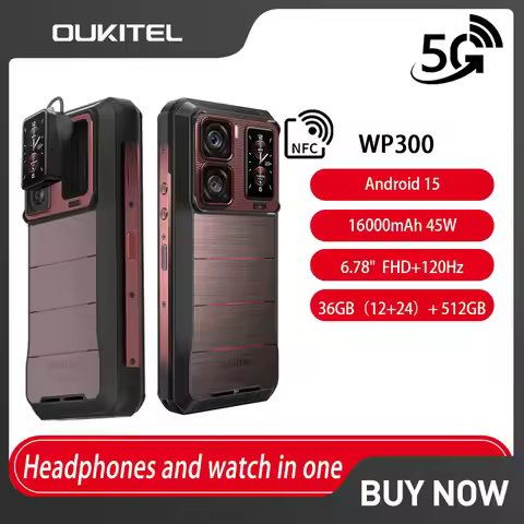Oukitel WP300 Global Edition Rugged Smartphone Bluetooth Headset Watch 16000mAh 6GB（12+24）GB+512GB 6