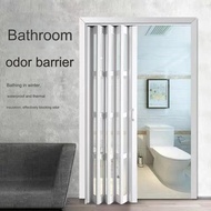 customized PVC folding door sliding open kitchen sliding door indoor partition bathroom door