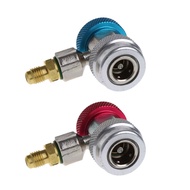 2Pcs Car Auto Freon R134A H/L Quick Coupler Adapters Air Conditioning Refrigerant Adjustable A/C Man