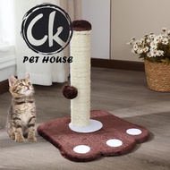 Paw Shaped Based Cat Scratcher Scratch Post Pole Cat Tree Play Toy