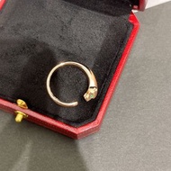 Cartier outlet ring 豹子戒指 玫瑰金/銀色 鑲綠寶石戒指
