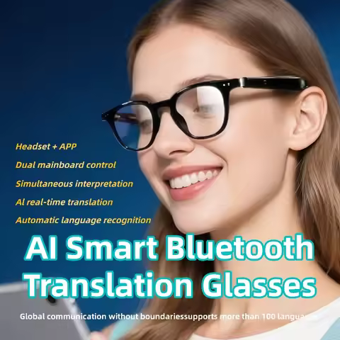 GT-52 Smart Camera Glasses AI 100+Translation Multifunctional Touch Sport Sunglasses Bluetooth Calli