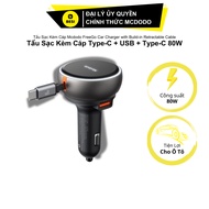 Mcdodo FreeGo 80W Charger with Retractable Cable | 3 Charging Ports Including Type-C + USB and Type-