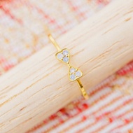 [ 📌พร้อมส่ง ] แหวนพลอยแท้ 💎 สีโอปอลประกายรุ้ง  ทองคำแท้9K (ทอง37.5%) [9KAR48]