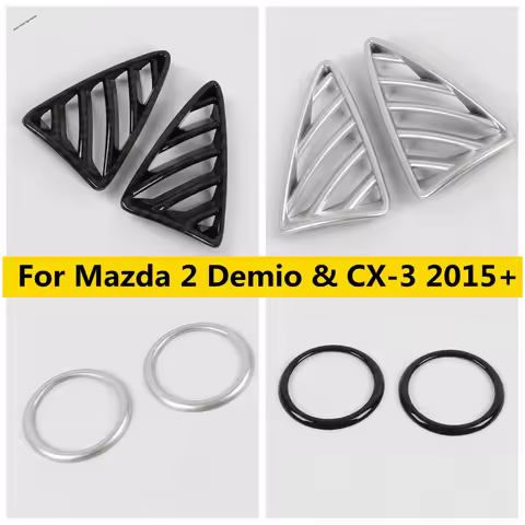 ABS Front Stereo Speaker Audio Sound Frame Ring Air Conditioning Vent AC Outlet Cover Trim For Mazda