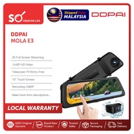 DDPAI Mola E3 Mirror Dash Cam | 10" Touch Screen | Resolution 2K | HD Night Vision | CPU MSC 333 Pro