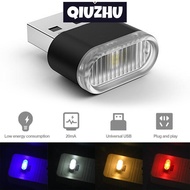 QIUZHU Mini Car USB Atmosphere Light LED USB Night Light Modeling Car Ambient Light Neon Interior Li