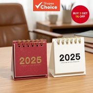 2025 Simple Solid Color Mini Calendar Daily Scheduler Table Planner Yearly Agenda Organizer Desktop