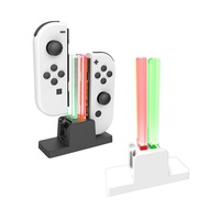 For Nintendo Switch Oled Joy-con Controller Dual Charger Joystick Charger Stand Holder LED for Switch OLED NS Joycon Accessories