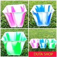 Monstera 27 square plant Pot - biru
