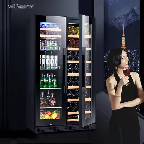 Dual Zone Built-in Wine Beverage Cooler Stainless Steel R600A Refrigerant Electric Power Source Cons