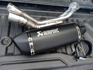 ชุดท่อ New R15 ปี2017-2021 ชุดท่อ MT15 ชุดท่อ XSR155+AK18 นิ้วใบอ้วนสีดำด้าน