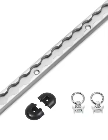 19.7 Inch Aluminum L Track Tie-Down System Aluminum Delivery Tie-Down Rail For Enclosed Trailer Carg