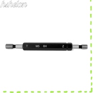 HSHELAA Double Ends Thread Gauge, 6H Tolerance Steel Material Thread Plug Gauge, Durable Black M5x0.