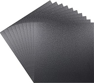 MyLifeUNIT Black ABS Plastic Sheet 10-Pack 12 x 12 x 1/8 Inches, Flexible and Moldable Plastic Sheets, High Tensile DIY Materials for Home Decor, Hand Crafts, Textured (Front) and Matte (Back) Finish