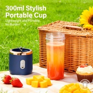 🌲【V-H】🌲[2Cup+Lid] 400ML Portable Mini Juicer 6 Blades Blender Mixer Wireless USB Charging Fully Auto